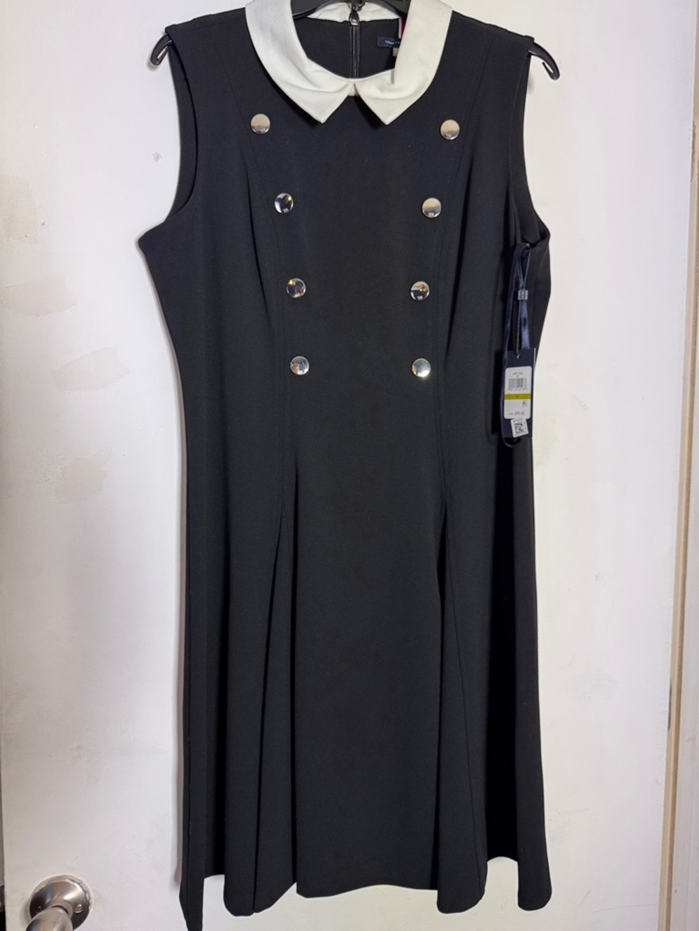 Tommy Hilfiger Black Dress with White Collar
